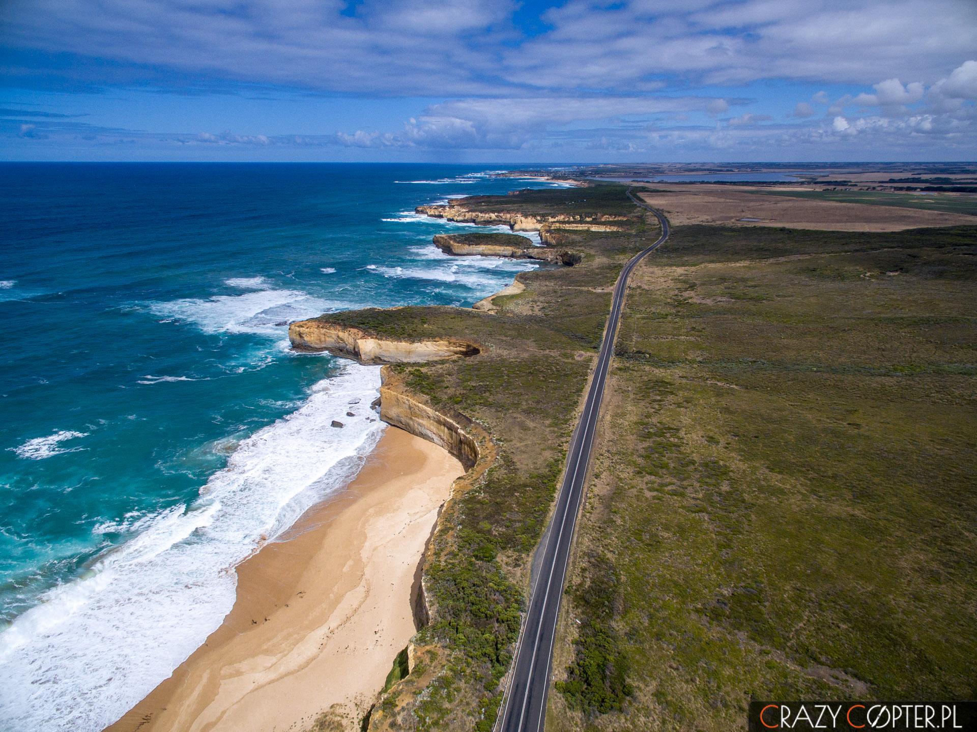 Zdjęcia z drona Great Ocean Road, Australia